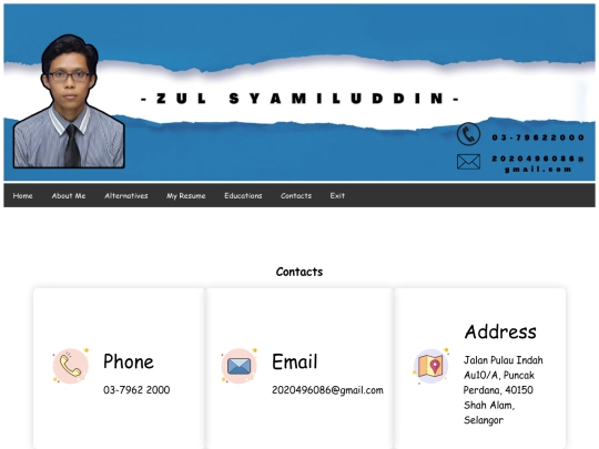 contact screenshot