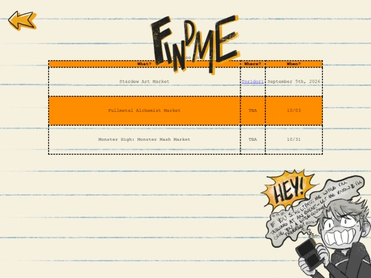 schedule screenshot