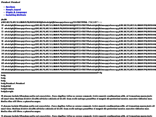 Font/parakeet-demo screenshot