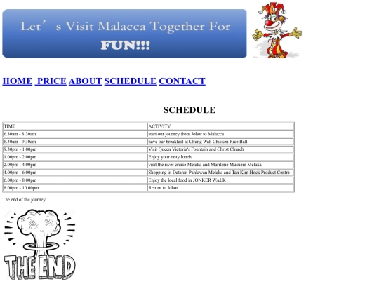 schedule screenshot