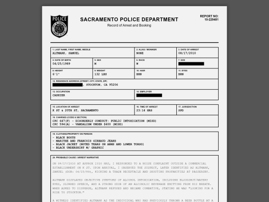arrest screenshot