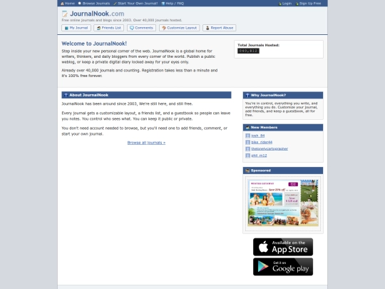 journalnook screenshot