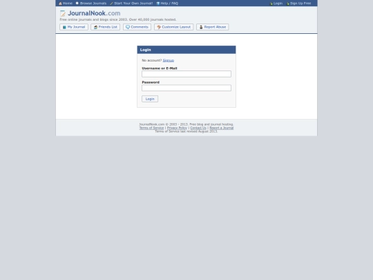 login screenshot