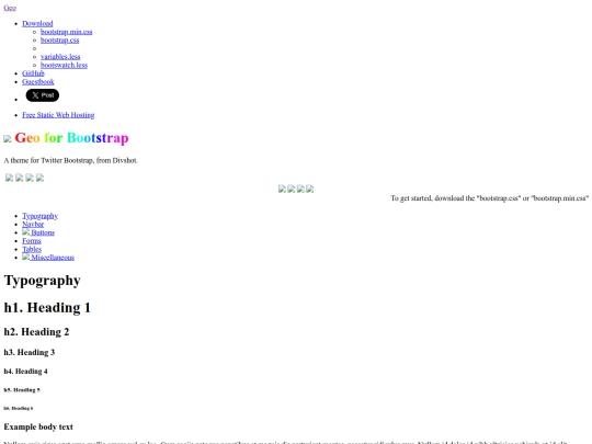 Geo for Bootstrap, a Timeless Theme by Divshot screenshot