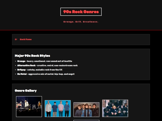 genres screenshot