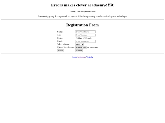 intex/register screenshot