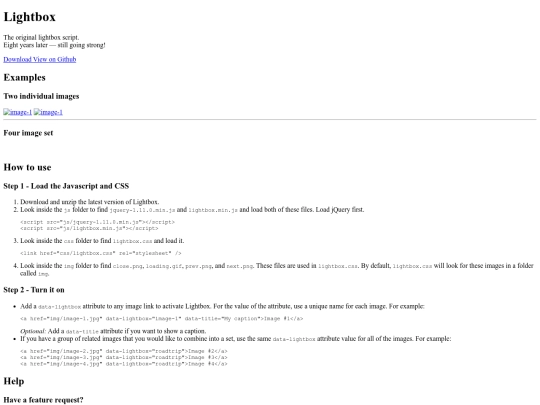 lightbox screenshot