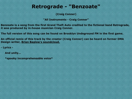 benzoate screenshot