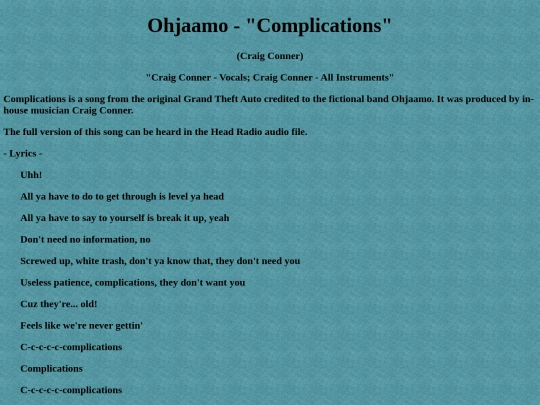 complications screenshot