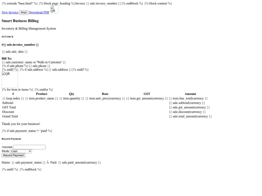 invoice screenshot