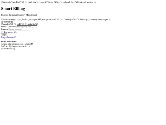 login screenshot