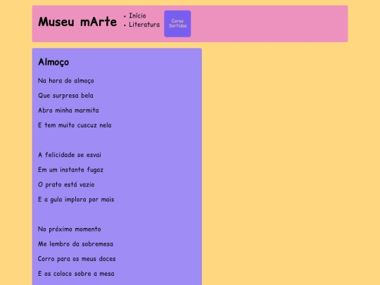 poesia/almoco screenshot
