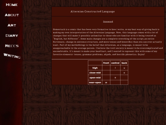 alternianconlang screenshot
