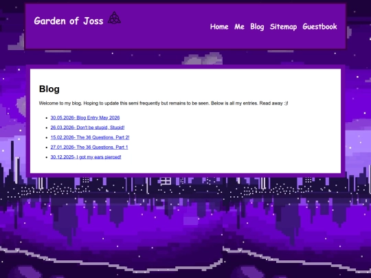 Blog screenshot