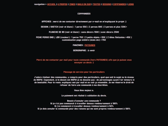 commandes screenshot
