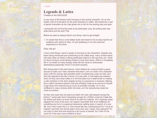 personal/books/legends and lattes screenshot