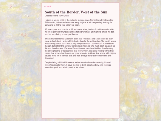 personal/books/south of the border west of the sun screenshot
