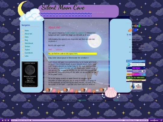 Silent Moon/aboutme screenshot