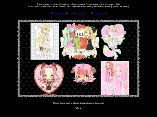 portfolio/illustrations screenshot