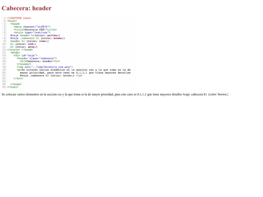 pag/Herencia CSS screenshot