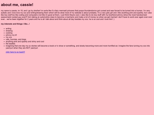 aboutme screenshot