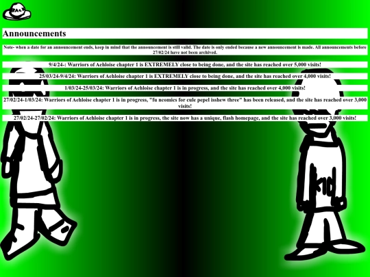 announcements screenshot