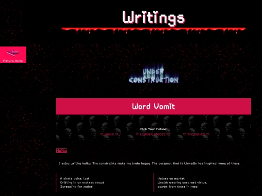 writings screenshot