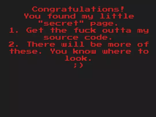 Hidden/secret screenshot
