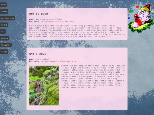 blog screenshot