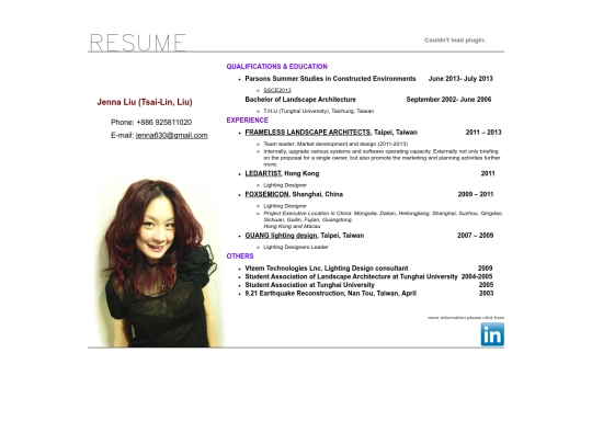 resume screenshot