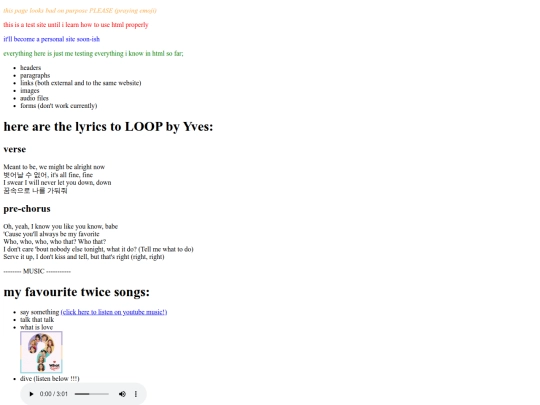 html/testing screenshot