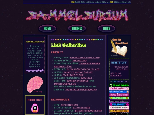 links screenshot