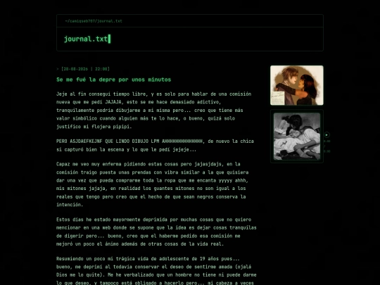 secciones/entradas screenshot