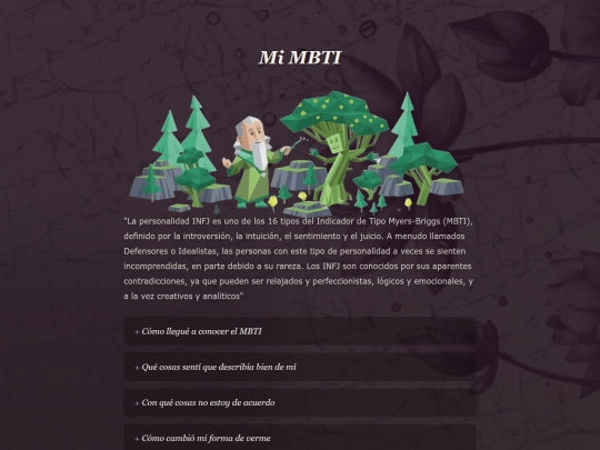 secciones/mbti screenshot