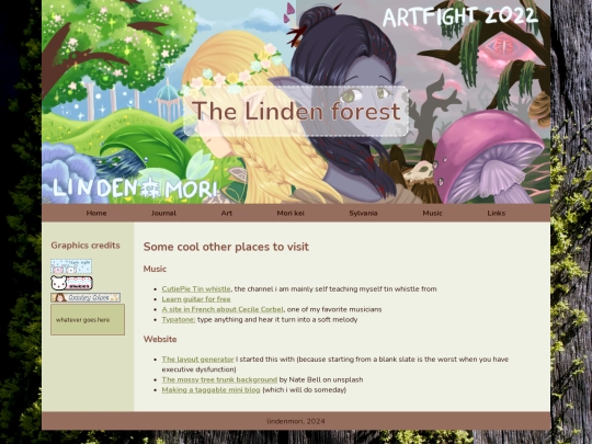 links screenshot