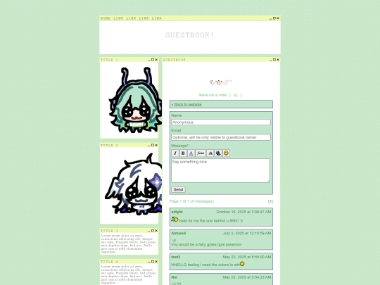 guestbook screenshot