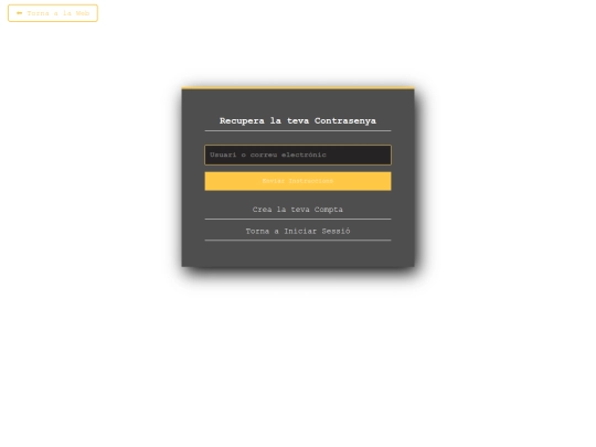 Paginas secundarias de pagina wev/recuperarpassword screenshot