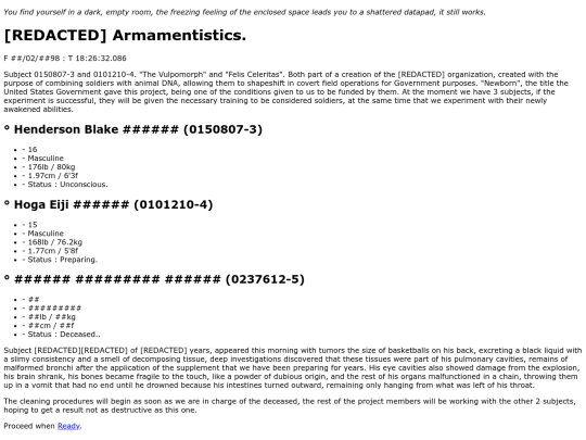 log screenshot