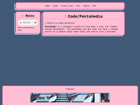 code/pentahedra screenshot