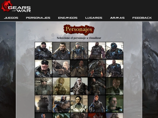 html/personajes screenshot