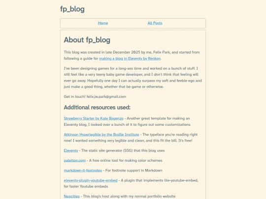 blog/credits screenshot