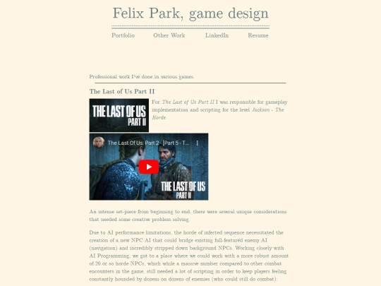 portfolio_tlou2 screenshot