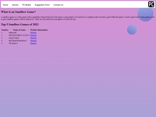 sandbox screenshot