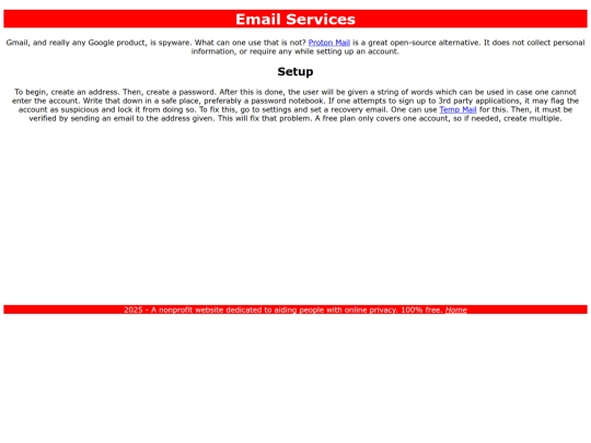 emails screenshot