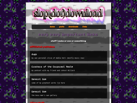 links screenshot