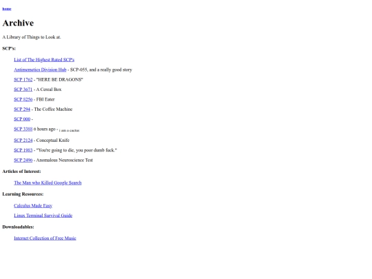 archive screenshot