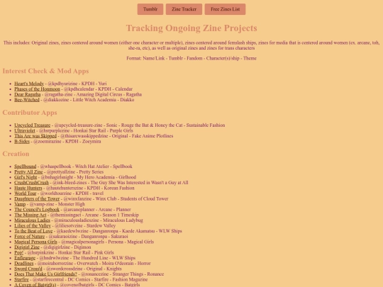 zinetracker screenshot