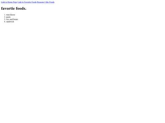 favoritefoods screenshot