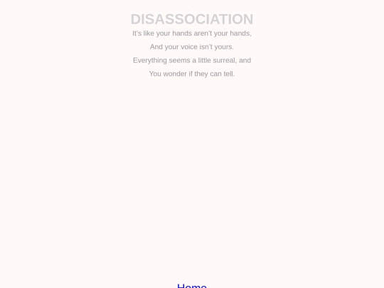 feels/disassociation screenshot