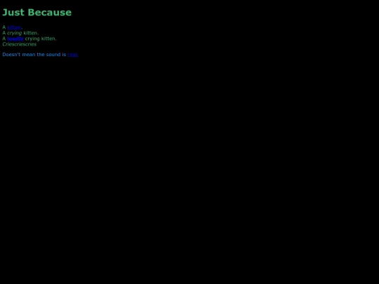 hyperlinkexperiment/justbecause screenshot
